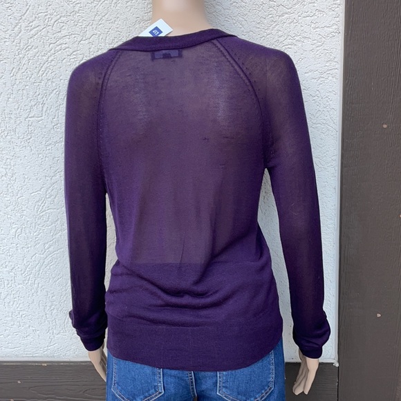 New GAP cardigan purple Sheer Button Up - Picture 3 of 8